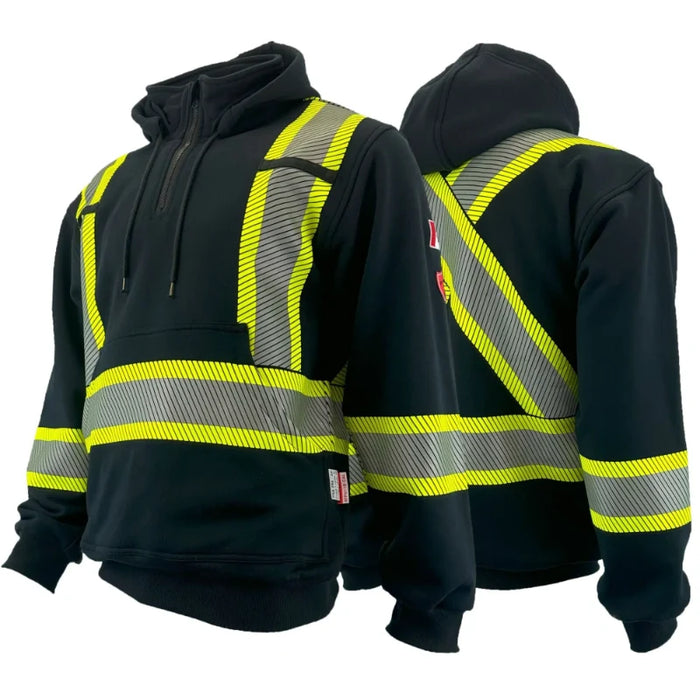 Atlas Guardian® FR / Arc Flash Quarter Zip Hoodies with Segmented Stripes - 4014