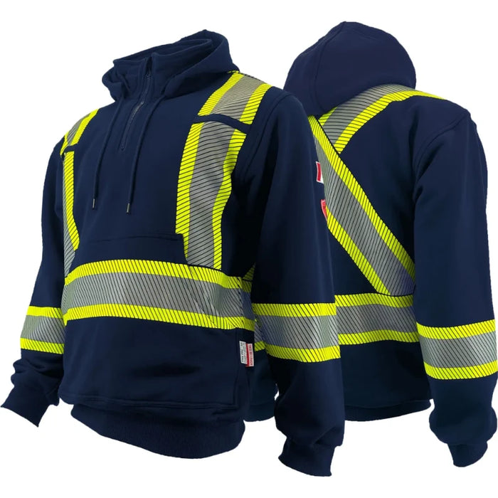 Atlas Guardian® FR / Arc Flash Quarter Zip Hoodies with Segmented Stripes - 4014