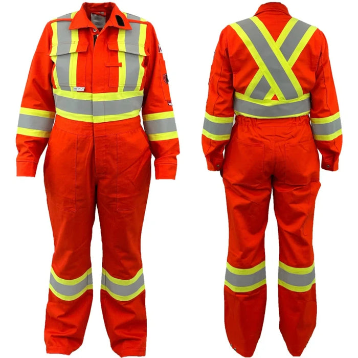 Atlas Guardian® Women's FR / ARC Flash 4" Striped Coveralls - Orange - 1174OR