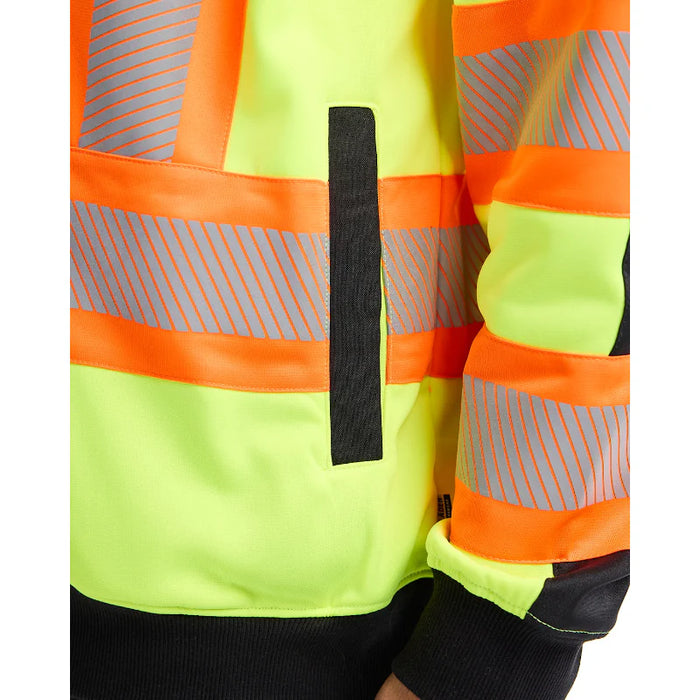 Blaklader® Workwear High Visibility Zip Safety Hoodie - ANSI Class 3 Type R - Yellow - 3448