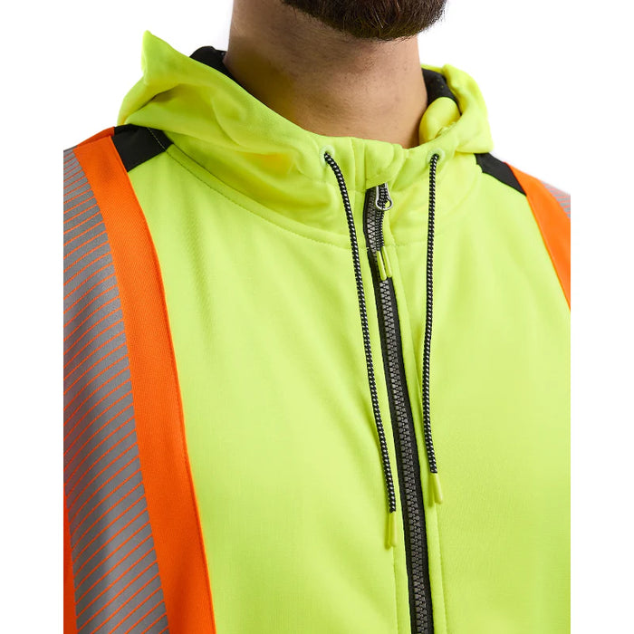 Blaklader® Workwear High Visibility Zip Safety Hoodie - ANSI Class 3 Type R - Yellow - 3448