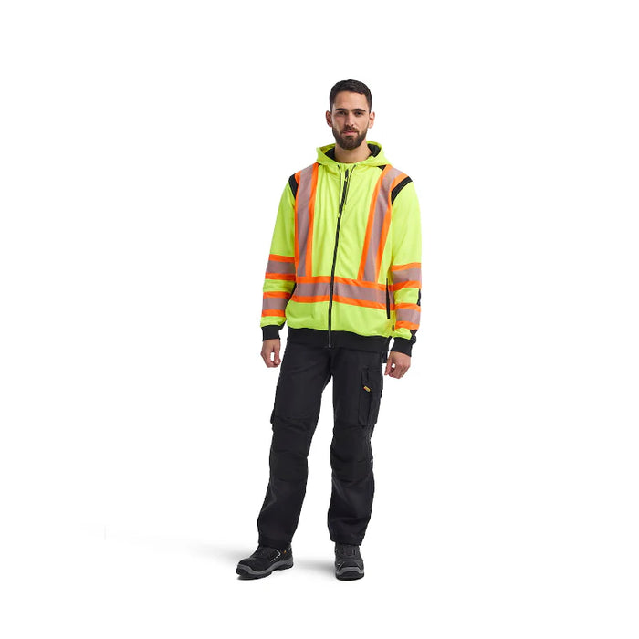 Blaklader® Workwear High Visibility Zip Safety Hoodie - ANSI Class 3 Type R - Yellow - 3448