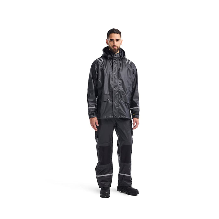 Blaklader® Workwear Rain Jacket - Hooded - 100% Polyester - Black - 4317