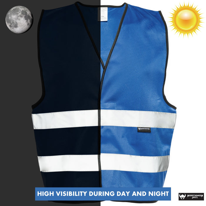 Two Band Reflective Solid Safety Vest - 103 Series - Royal Blue