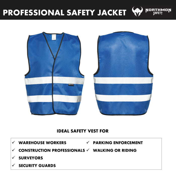Two Band Reflective Solid Safety Vest - 103 Series - Royal Blue