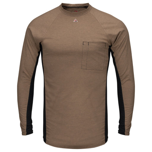Bulwark® Men's FR Long Sleeve Base Layer with Concealed Chest Pocket - MPS8
