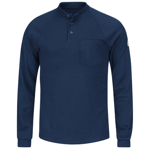 Bulwark® Men's Lightweight FR Long Sleeve Henley Shirt - SML2