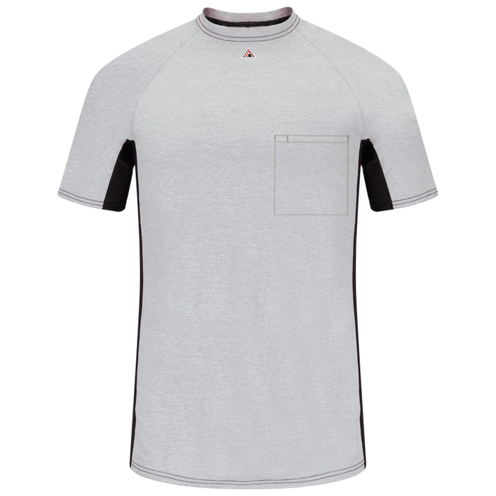 Bulwark® Men's FR Short Sleeve T-shirt with Concealed Chest Pocket CAT 1 - MPS4