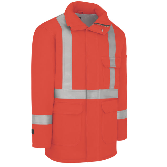 Bulwark® Men's Hi Vis FR Insulated Deluxe Parka Jacket CAT 3 - JLPS