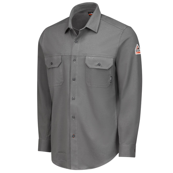 Bulwark® FR Lightweight Flex Knit Button Down Shirt CAT 2 - STG4