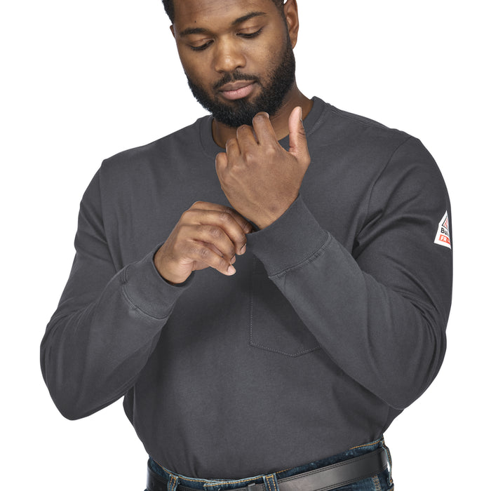 Bulwark® FR Men's Lightweight Flex Knit Henley CAT 2 - STL2
