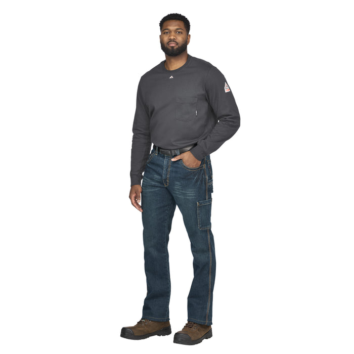 Bulwark® FR Men's Lightweight Flex Knit Henley CAT 2 - STL2