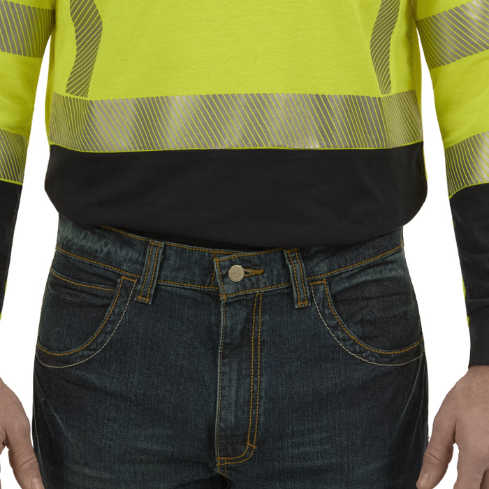 Bulwark® Hi-Visibility Lightweight Colorblock  FR Long Sleeve T-Shirt CAT 2 - SMB2