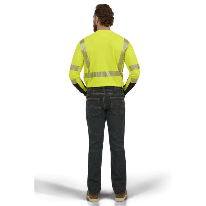 Bulwark® Hi-Visibility Lightweight Colorblock  FR Long Sleeve T-Shirt CAT 2 - SMB2