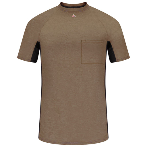 Bulwark® Men's FR Short Sleeve T-shirt with Concealed Chest Pocket CAT 1 - MPS4