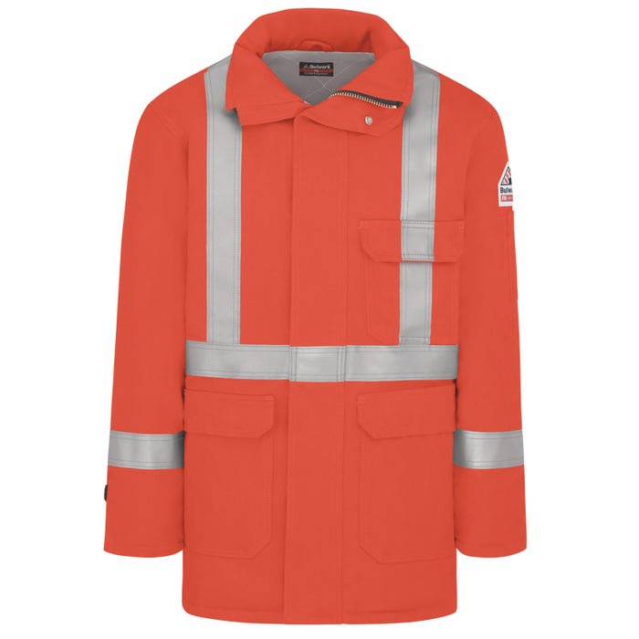Bulwark® Men's Hi Vis FR Insulated Deluxe Parka Jacket CAT 3 - JLPS