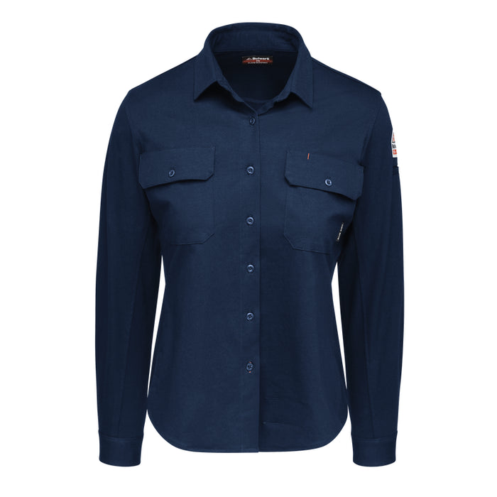 Bulwark® Women's Flex FR Knit Button Down Shirt CAT 2 - STG5
