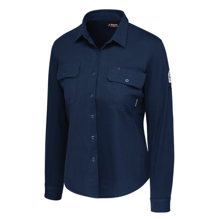 Bulwark® Women's Flex FR Knit Button Down Shirt CAT 2 - STG5