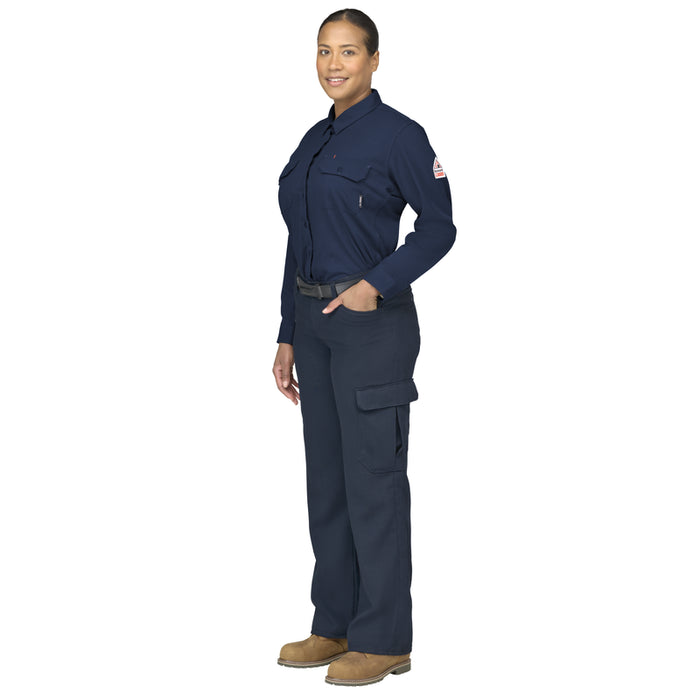 Bulwark® Women's Flex FR Knit Button Down Shirt CAT 2 - STG5