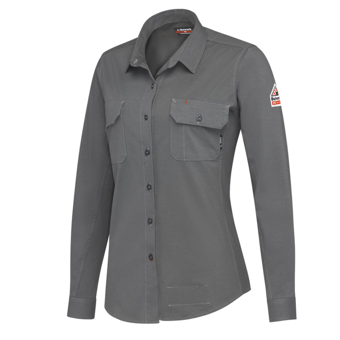 Bulwark® Women's Flex FR Knit Button Down Shirt CAT 2 - STG5