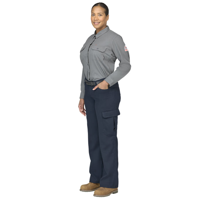 Bulwark® Women's Flex FR Knit Button Down Shirt CAT 2 - STG5