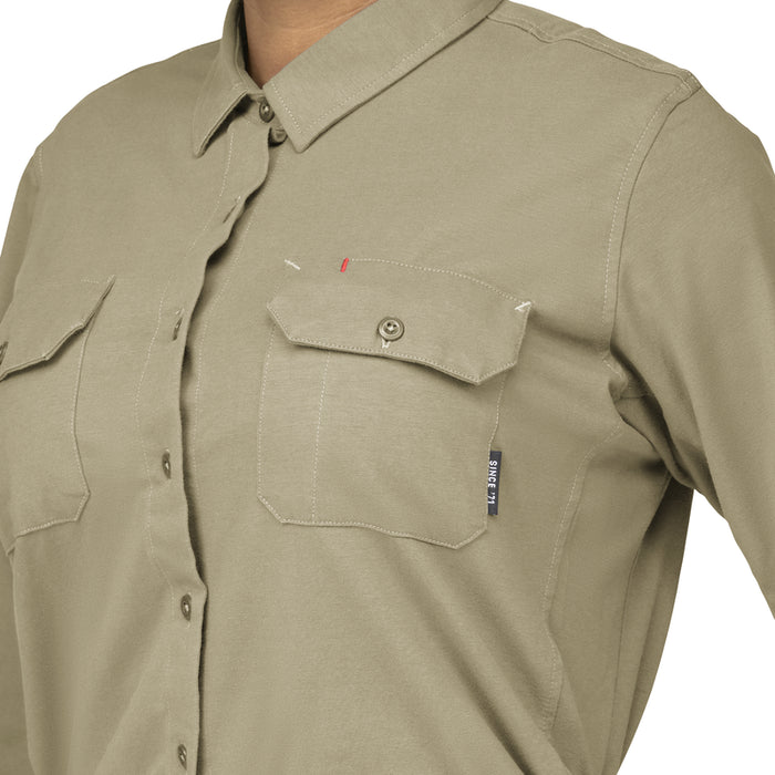 Bulwark® Women's Flex FR Knit Button Down Shirt CAT 2 - STG5