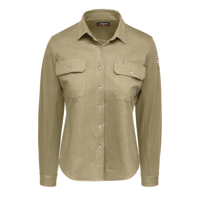Bulwark® Women's Flex FR Knit Button Down Shirt CAT 2 - STG5