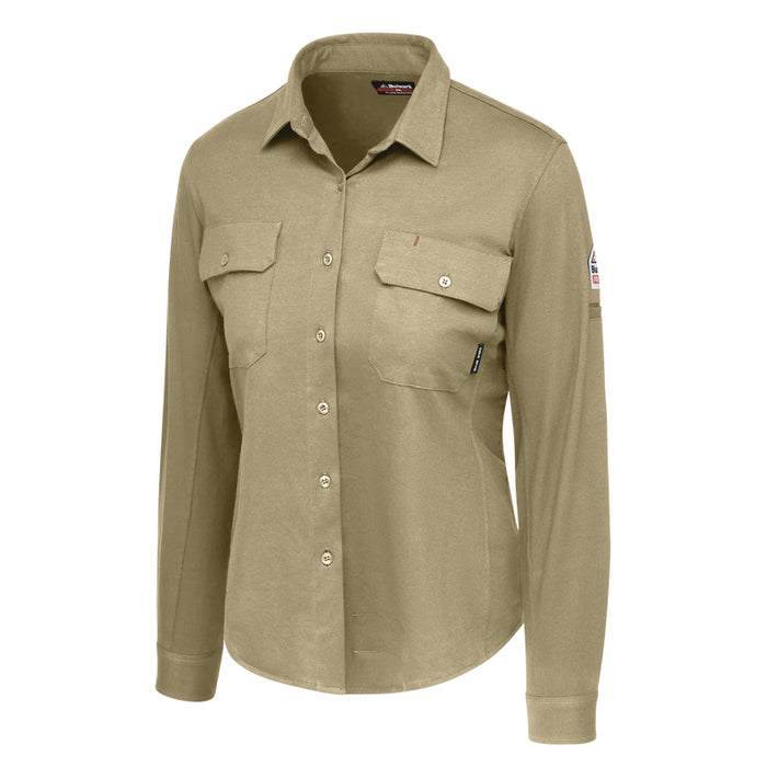 Bulwark® Women's Flex FR Knit Button Down Shirt CAT 2 - STG5