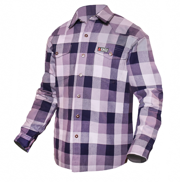 Knox FR Flame Resistant Plaid Button-Down Collared Work Shirt