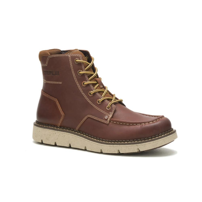 CAT Men's Covert Full Grain Leather Casual Work Boots Leather Brown - P725361