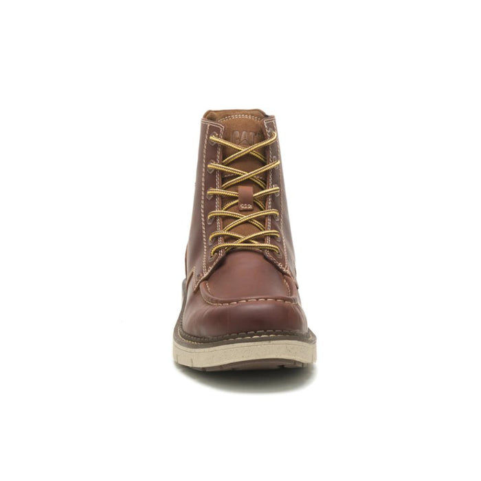 CAT Men's Covert Full Grain Leather Casual Work Boots Leather Brown - P725361