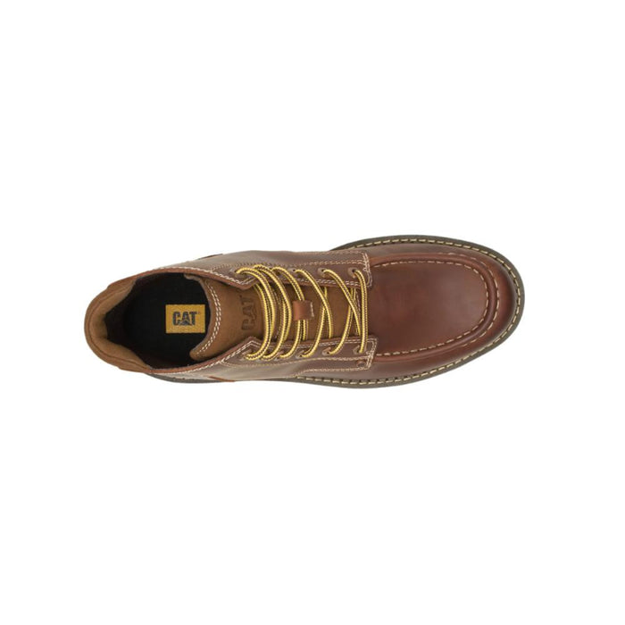 CAT Men's Covert Full Grain Leather Casual Work Boots Leather Brown - P725361