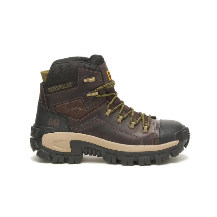 CAT Men's Invader Hiker Waterproof Composite Toe Work Boot Coffee Bean - P91541