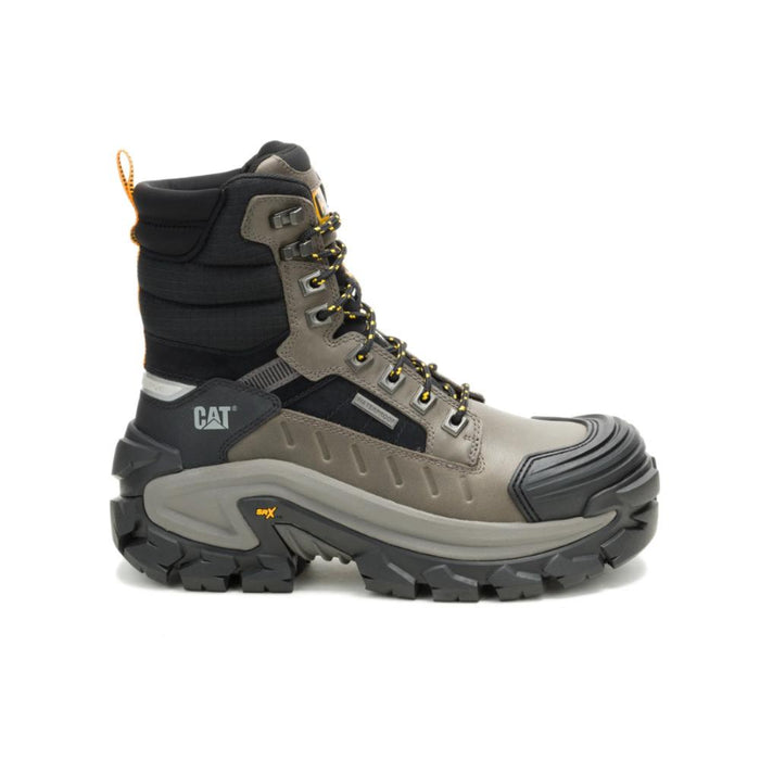 CAT Men's Invader Max 8" Waterproof Thinsulate™ Composite Toe Work Boot Gargoyle - P91822