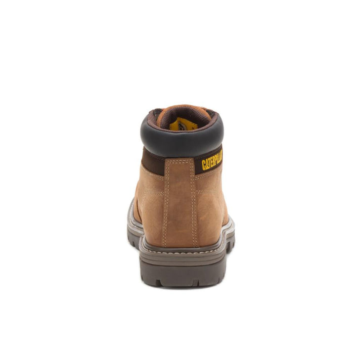 CAT Men's Outbase Waterproof Soft Toe Work Boots Leather Brown - P51032