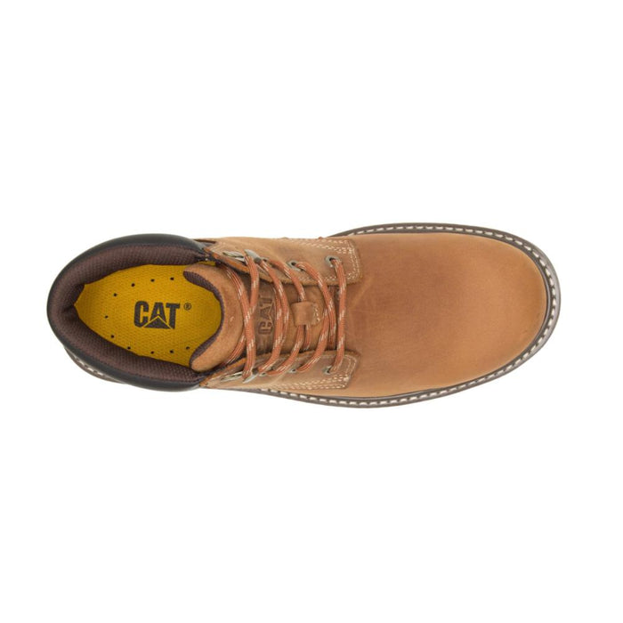 CAT Men's Outbase Waterproof Soft Toe Work Boots Leather Brown - P51032