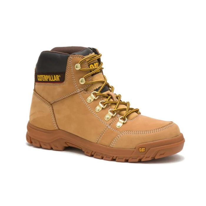 CAT Men's Outline Full Grain Leather Soft Toe Work Boots