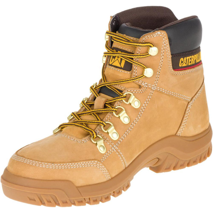 CAT Men's Outline Full Grain Leather Soft Toe Work Boots