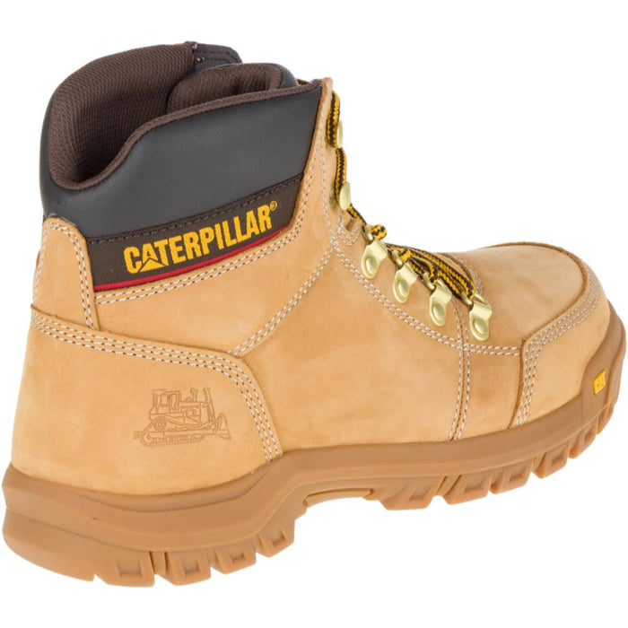 CAT Men's Outline Full Grain Leather Soft Toe Work Boots