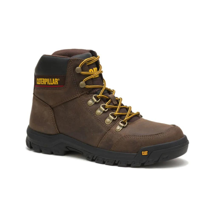 CAT Men's Outline Full Grain Leather Soft Toe Work Boots