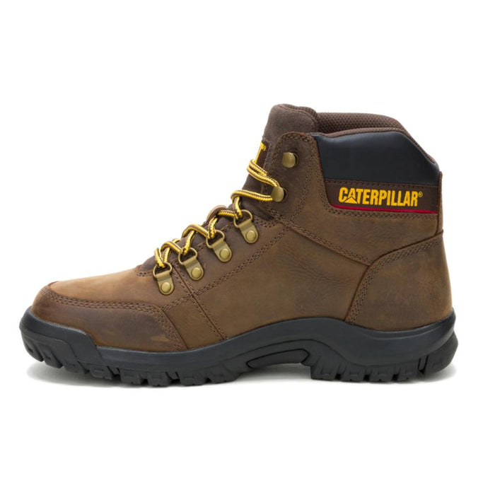 CAT Men's Outline Full Grain Leather Soft Toe Work Boots