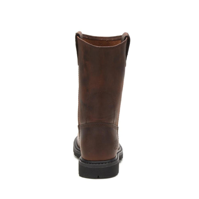 CAT Men's Revolver Full Grain Leather Pull-On Work Boots Dark Brown - 972191