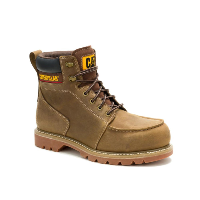 CAT Men's Second Shift Grader Moc Steel Toe Work Boots Dark Wheat - P91855