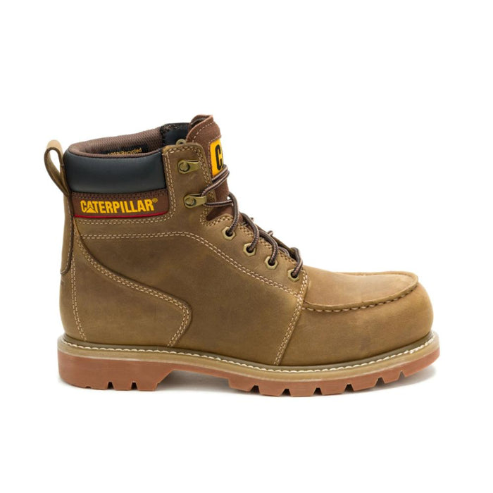 CAT Men's Second Shift Grader Moc Steel Toe Work Boots Dark Wheat - P91855