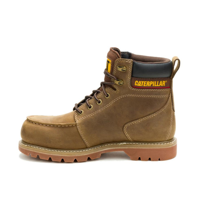 CAT Men's Second Shift Grader Moc Steel Toe Work Boots Dark Wheat - P91855