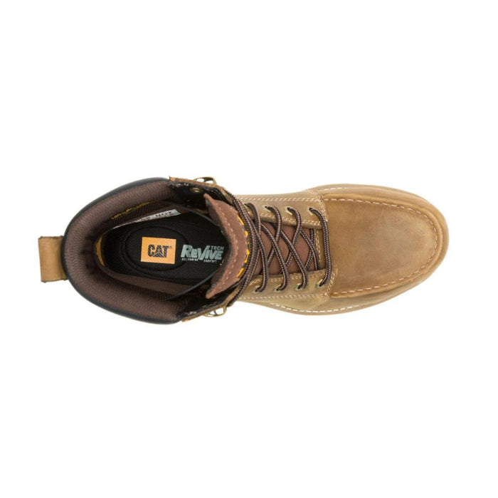 CAT Men's Second Shift Grader Moc Steel Toe Work Boots Dark Wheat - P91855