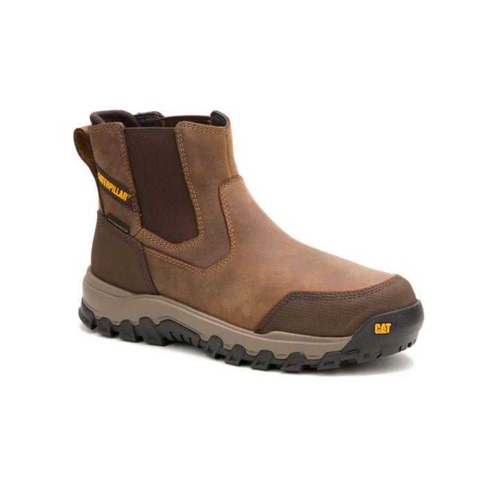 CAT Men's Threshold Rebound Chelsea Waterproof Steel Toe Work Boot Bison - P91783