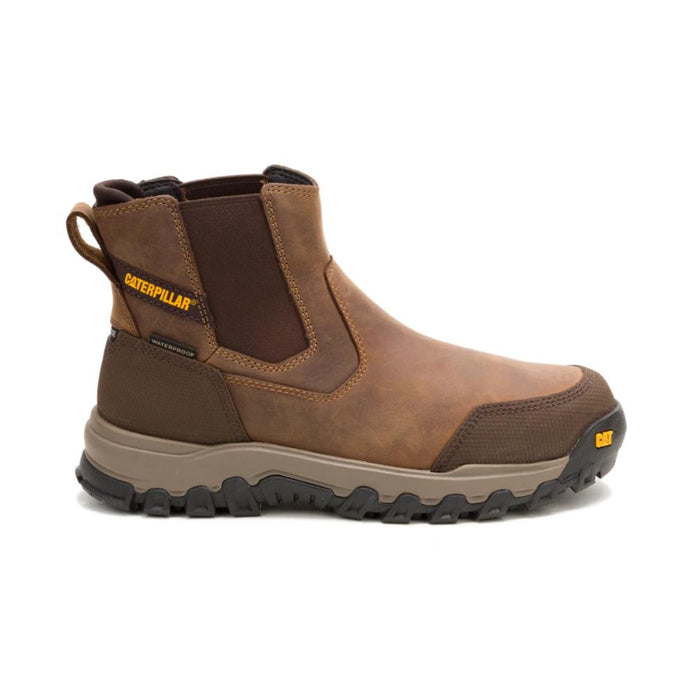 CAT Men's Threshold Rebound Chelsea Waterproof Steel Toe Work Boot Bison - P91783
