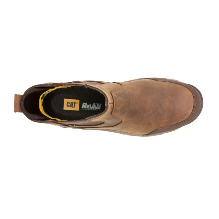 CAT Men's Threshold Rebound Chelsea Waterproof Steel Toe Work Boot Bison - P91783