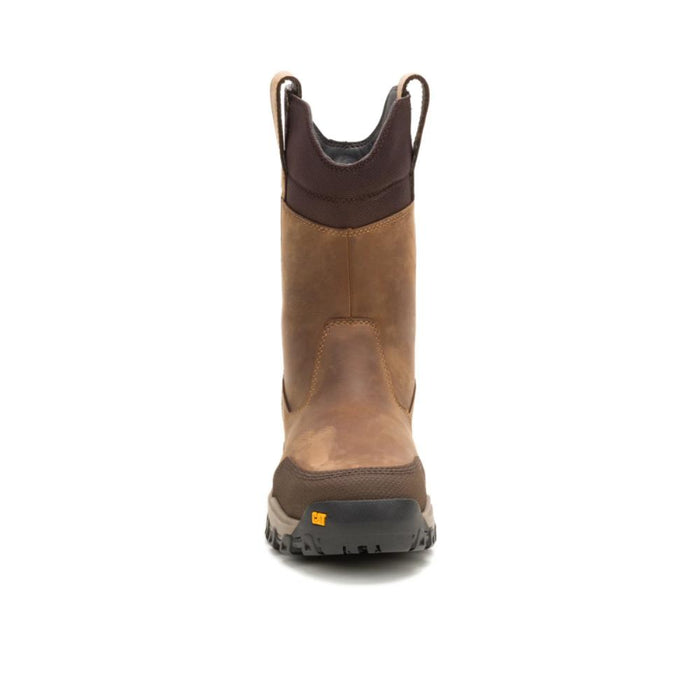 CAT Men's Threshold Rebound Pull-On Waterproof Steel Toe Work Boot Bison - P91772